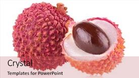  Presentation with juice - Presentation theme with ripe lychee isolated on white background and a red colored foreground