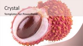  Presentation with ripe golden potato on white - PPT layouts consisting of ripe lychee isolated on white background and a lemonade colored foreground