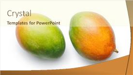 Presentation with mango fruit - Theme having ripe-mango-fruit-isolated and a cream colored foreground
