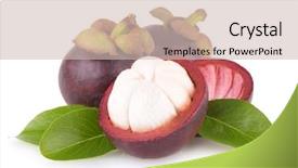  Presentation with mangosteen - Beautiful PPT theme featuring  backdrop and a  colored foreground.