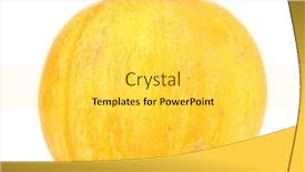  Presentation with melon - Audience pleasing theme consisting of musc - ripe melon isolated on white backdrop and a light gray colored foreground