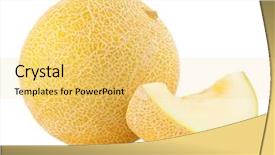  Presentation with melon - Audience pleasing presentation design consisting of ripe melon backdrop and a yellow colored foreground