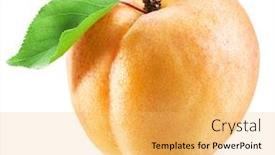  Presentation with apricot - Cool new slide deck with ripe-one-apricot-fruit backdrop and a yellow colored foreground