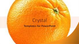  Presentation with ripe golden potato on white - PPT theme enhanced with ripe-orange-fruit-isolated background and a gold colored foreground