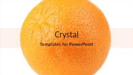  Presentation with blue orange white - Beautiful slide set featuring ripe orange isolated on white backdrop and a  colored foreground