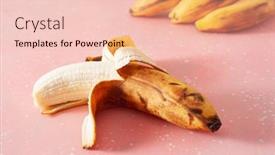  Presentation with food waste - Slide deck featuring ripe-overripe-organic-bananas background and a lemonade colored foreground