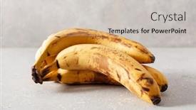  Presentation with concrete waste - PPT theme consisting of ripe-overripe-organic-bananas background and a soft green colored foreground