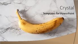  Presentation with concrete waste - Presentation design enhanced with ripe-overripe-organic-bananas background and a light gray colored foreground