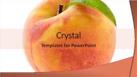  Presentation with wedding peach - Theme enhanced with ripe peach with leaf background and a gold colored foreground
