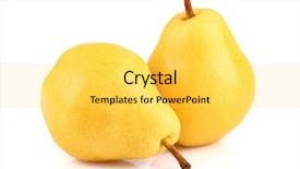  Presentation with pear - PPT theme featuring ripe pear on a white background and a  colored foreground