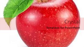  Presentation with green apple - Presentation design featuring ripe-perfect-red-apple background and a red colored foreground