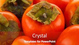  Presentation with harvest is ripe - PPT theme featuring ripe-persimmons-close-up background and a crimson colored foreground