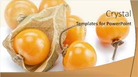  Presentation with golden berry - Slide deck with ripe-physalis-or-golden-berry background and a blonde colored foreground