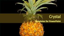  Presentation with black chalkboard vintage blackboard isolated - Beautiful PPT theme featuring ripe pineapple isolated on black backdrop and a tawny brown colored foreground