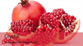  Presentation with pomegranate - Colorful presentation enhanced with ripe pomegranate fruit isolated backdrop and a red colored foreground