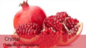  Presentation with pomegranate - Slide deck enhanced with ripe pomegranate fruit isolated background and a red colored foreground