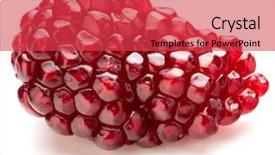  Presentation with pomegranate fruit - Presentation design having ripe pomegranate fruit segment isolated background and a red colored foreground