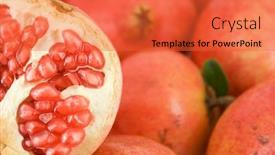  Presentation with pomegranate - Slides having ripe-pomegranate-fruits-with-one background and a red colored foreground