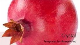  Presentation with pomegranate - Cool new slides with ripe pomegranate isolated backdrop and a red colored foreground