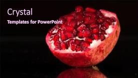  Presentation with black - Amazing slide set having ripe-pomergranate-on-black-background backdrop and a wine colored foreground