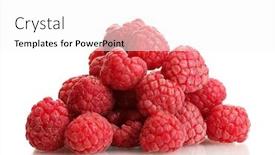  Presentation with white - Audience pleasing PPT theme consisting of ripe-raspberries-isolated-on-white backdrop and a pink colored foreground