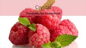  Presentation with mint - PPT layouts with ripe-raspberries-with-mint-isolated background and a coral colored foreground