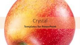  Presentation with green apple - PPT theme having ripe-red-apple-with-green background and a yellow colored foreground