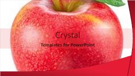  Presentation with green apple - PPT layouts consisting of ripe-red-apple-with-green background and a red colored foreground