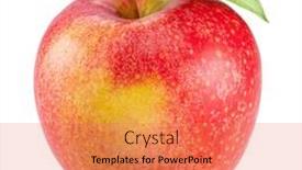  Presentation with green apple - Presentation theme with ripe-red-apple-with-green background and a coral colored foreground