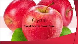  Presentation with green apples - Presentation theme with ripe-red-apples-with-green background and a red colored foreground