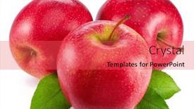  Presentation with green apples - Presentation theme having ripe-red-apples-with-green background and a red colored foreground
