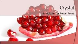  Presentation with red and white abstract - Amazing slides having ripe red pomegranate slice isolated backdrop and a lemonade colored foreground