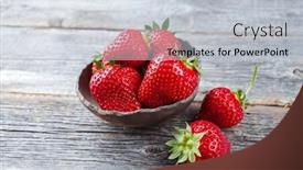  Presentation with faded - Slides consisting of ripe-red-strawberries-from-organic background and a lemonade colored foreground
