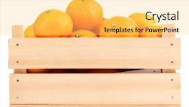  Presentation with sweet - Beautiful slide deck featuring ripe sweet tangerines in wooden backdrop and a yellow colored foreground