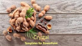  Presentation with tamarind fruit - Slides enhanced with ripe-tamarind-fruit-leaves background and a violet colored foreground