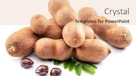  Presentation with tamarind fruit - Theme having ripe-tamarind-fruit-leaves background and a lemonade colored foreground