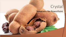  Presentation with tamarind fruit - Presentation with ripe-tamarind-fruit-leaves background and a coral colored foreground