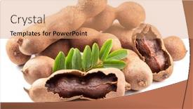  Presentation with tamarind fruit - Theme featuring ripe-tamarind-fruit-leaves background and a coral colored foreground