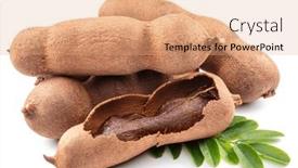  Presentation with tamarind fruit - Slides having ripe-tamarind-fruit-leaves background and a coral colored foreground
