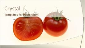  Presentation with cut - Beautiful PPT layouts featuring ripe-tomatoes-cut-into-two backdrop and a cream colored foreground