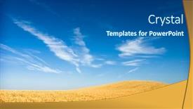  Presentation with sky blue - Amazing theme having ripe-wheat-against-blue-sky backdrop and a ocean colored foreground
