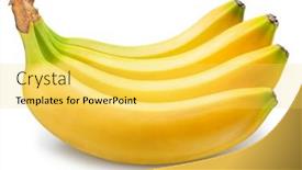 Presentation with banana - Slides having ripe-yellow-banana-bunch background and a  colored foreground