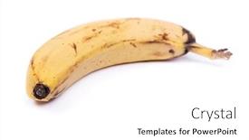  Presentation with fruit banana - Beautiful PPT layouts featuring ripe-yellow-banana-fruit-one backdrop and a white colored foreground