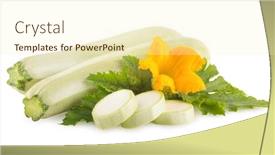  Presentation with background - Amazing theme having ripe-zuchini-isolated-on-white backdrop and a cream colored foreground