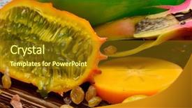  Presentation with tropical - Colorful theme enhanced with ripen tropical fruits in studio backdrop and a  colored foreground