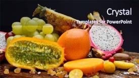  Presentation with tropical - Audience pleasing presentation consisting of ripen tropical fruits in studio backdrop and a  colored foreground