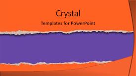  Presentation with rip paper - Audience pleasing PPT theme consisting of ripped - rip paper design in orange backdrop and a gray colored foreground