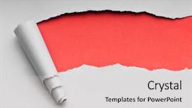  Presentation with torn paper - Colorful PPT theme enhanced with ripped - torn paper with space backdrop and a light gray colored foreground