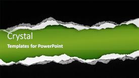  Presentation with black paper - Presentation with ripped-black-paper-on-green background and a tawny brown colored foreground