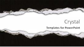  Presentation with black paper - PPT theme featuring ripped-black-paper-on-plain background and a white colored foreground